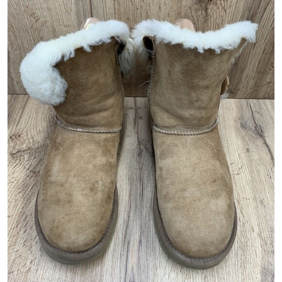 UGG Australia Bailey Winter Boots Pull On Button 5803 Brown Women Size 8 M - Picture 4 of 16